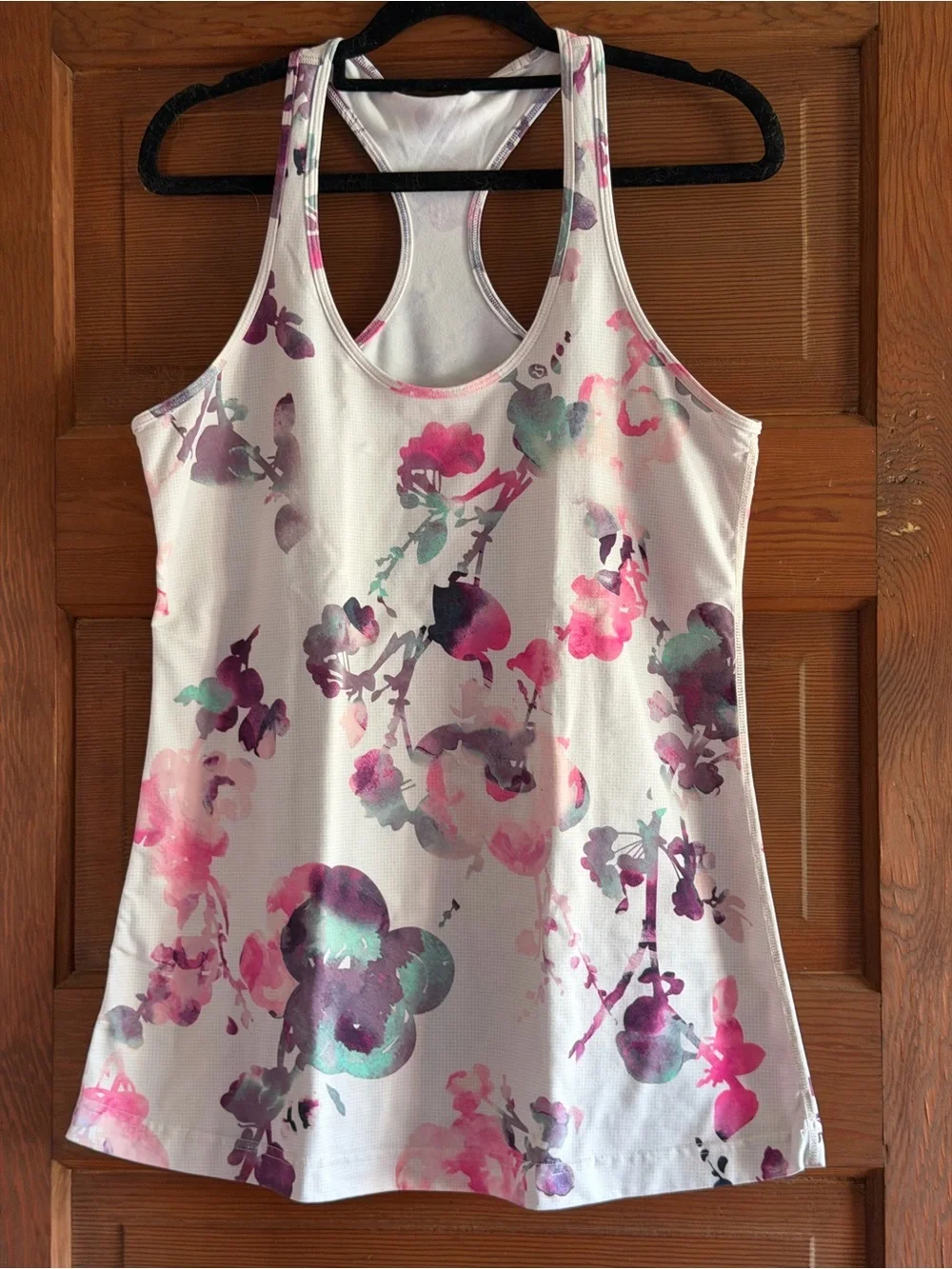 Lululemon Cool Racerback Blurred Blossoms Multi Colour Size 12